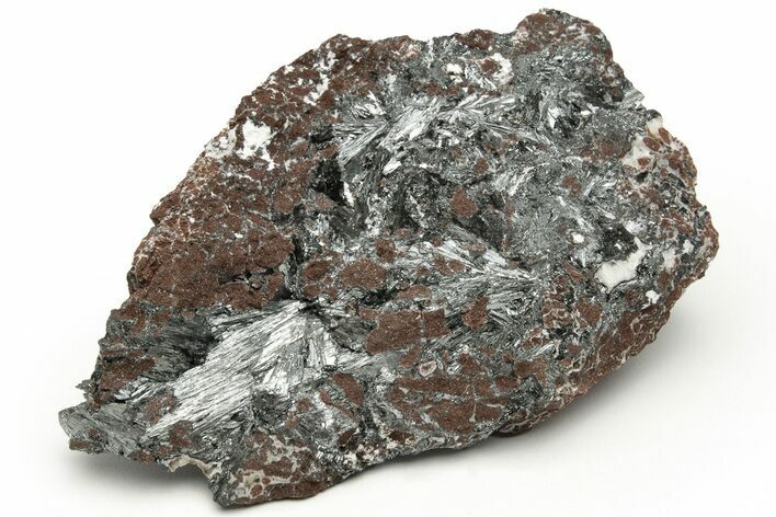 Metallic, Needle-Like Pyrolusite Crystals - Morocco #218108